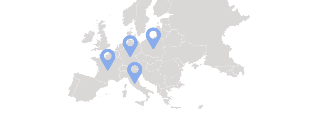 Symbolic image for About Bonprix Group, showing a map of europe with Bonprix' locations